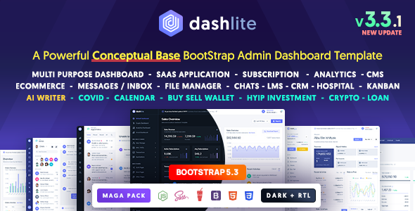 DashLite 3.0 – Bootstrap Responsive Admin Dashboard Template