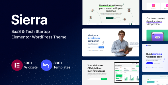 Sierra 7.4 – SaaS & Tech Startup Elementor WordPress Theme