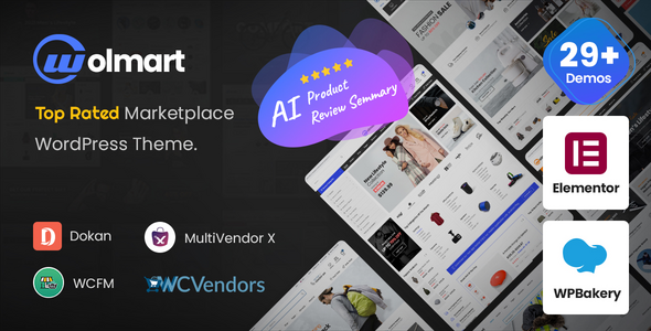 Wolmart 1.0.0 – Multi-Vendor Marketplace WooCommerce Theme