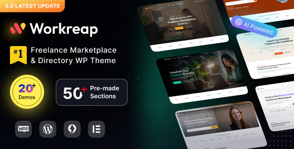 Workreap – Freelance Marketplace WordPress Theme 1.0.0