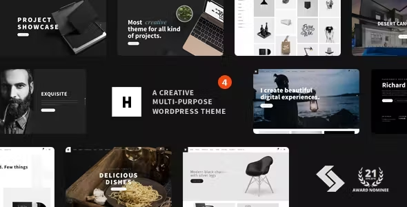 Heli 1.0.0 – Minimal Creative Black and White WordPress Theme