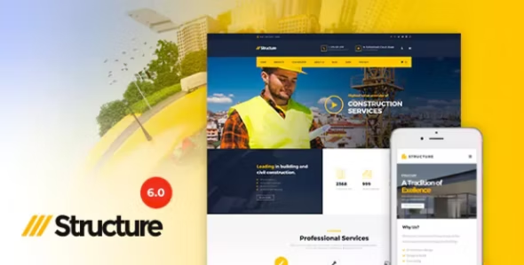 Structure 1.0.0 – Construction Industrial Factory WordPress Theme