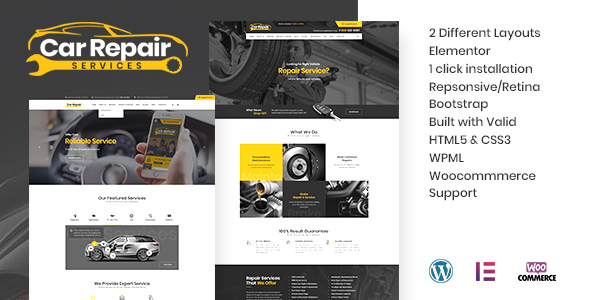 Car Repair Services & Auto Mechanic WordPress Theme + RTL 3.0