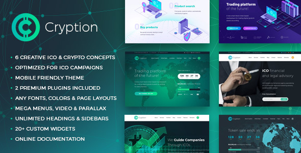 Cryption – ICO, Cryptocurrency & Blockchain WordPress Theme 1.0.6.4