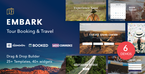Tour Booking & Travel WordPress Theme – Embark 1.0.0