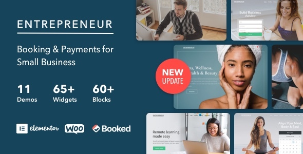 Entrepreneur 1.0.0 – Booking for Small Businesses WordPress Theme