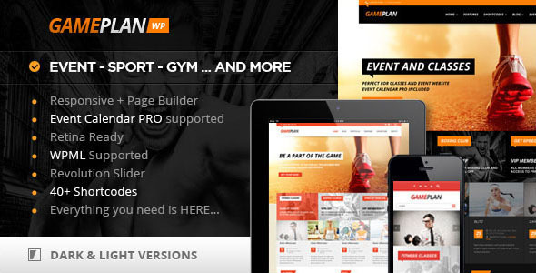 Gameplan 7.3 – Event and Gym Fitness WordPress Theme