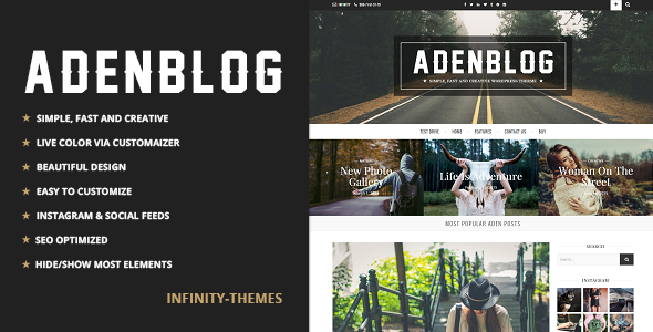 Aden 1.0.0 – A WordPress Blog Theme