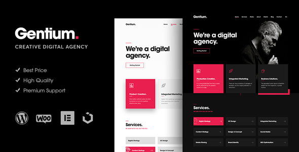 Gentium 1.0.0 – A Creative Digital Agency WordPress Theme