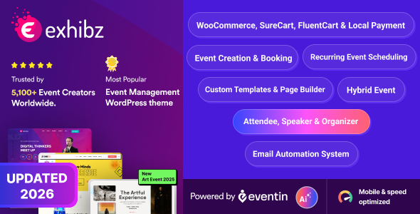 Exhibz 3.0.11 – Event Conference WordPress Theme (AI Powered)