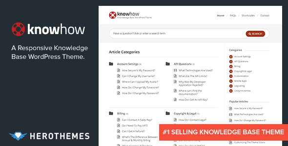 KnowHow – A Knowledge Base WordPress Theme 5.5