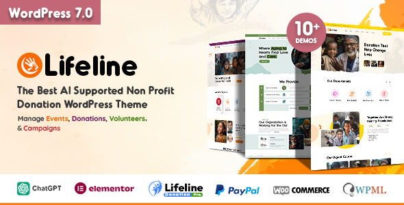 Lifeline 1.0.0 – 2026 NGO and Charity WordPress Theme