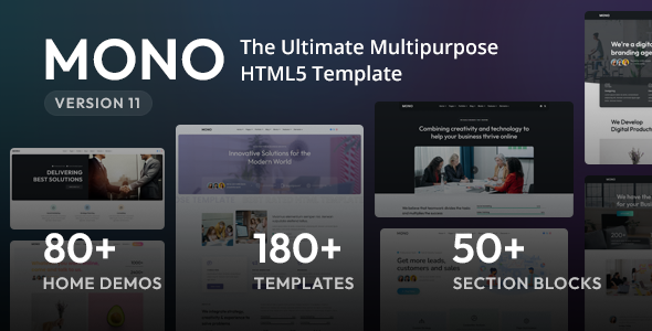 Mono 1.0.0 – Multi-Purpose HTML5 Template