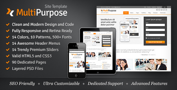 MultiPurpose 1.0.0 – Responsive HTML5 Website Template