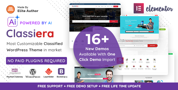 Classiera 1.0.0 – Classified Ads WordPress Theme