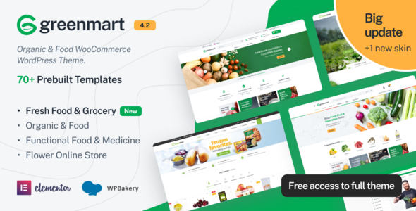 GreenMart 1.0.0 – Organic & Food WooCommerce WordPress Theme