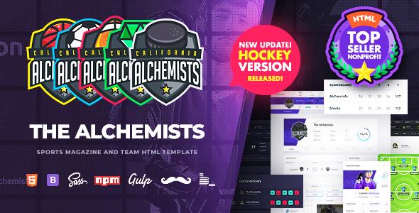 Alchemists 1.0.0 – Sports & Gaming Club and News HTML Template