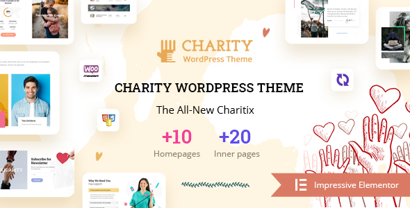 Charitix – Nonprofit Charity WordPress Theme 1.0.0