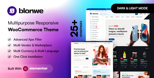 Blonwe 1.0.0 – Multipurpose WooCommerce Theme