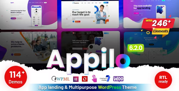 Appilo – App Landing Page WordPress Theme 6.2.6