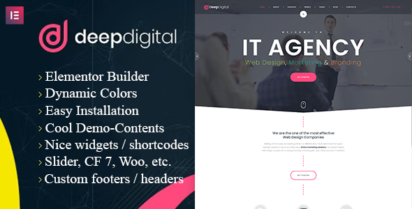 DeepDigital 1.0.0 – Web Design Agency WordPress Theme