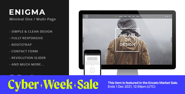 Enigma 1.0.0 – Creative Responsive Minimal HTML Template