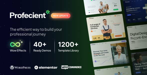 Profecient 1.0.0 – Multipurpose Elementor Business & WooCommerce WordPress Theme