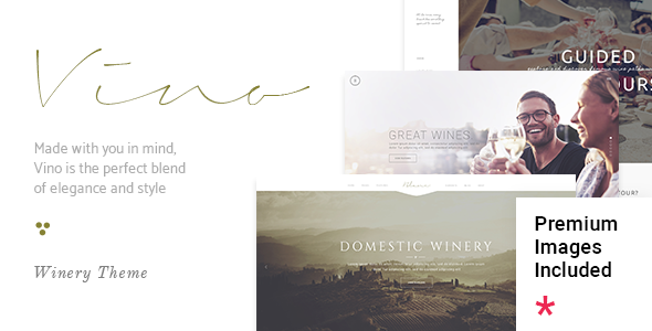 Vino 2.1 – A Refined Winery, Wine Bar and Vineyard WordPress Theme