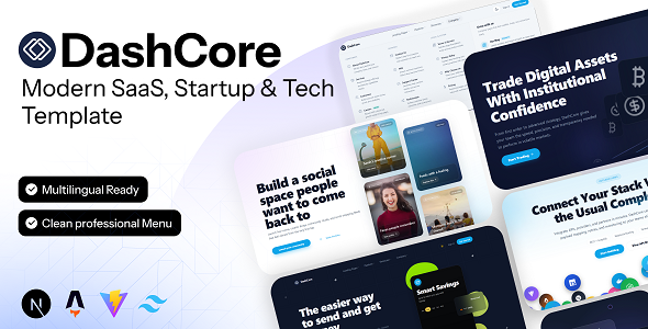 DashCore 1.0.0 – Tailwind Next.js SaaS, Startup & Product-Driven HTML Template