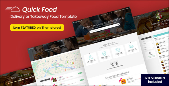 QuickFood 1.0.0 – Delivery or Takeaway Food Template