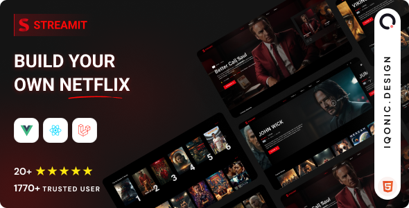 Streamit 1.0.0 – Video Streaming Platform Admin Template