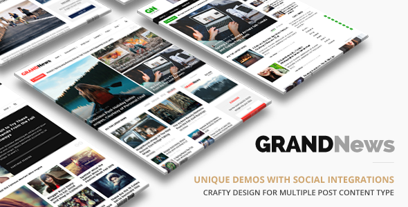 Grand News 1.0.0 – Magazine Newspaper WordPress