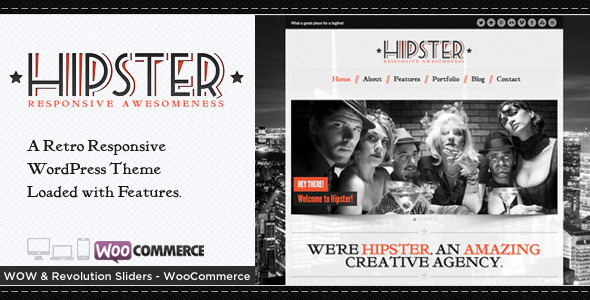 Hipster 1.0.0 – Retro Responsive WordPress Theme