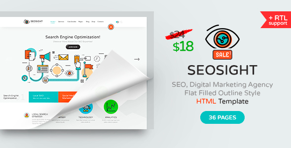 Seosight 1.3 – SEO, Digital Marketing Agency HTML Template