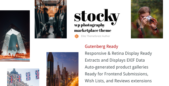 Stocky 1.2 – A WordPress Stock Photography Marketplace Theme
