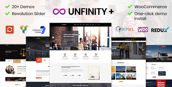 Unfinity 1.0.0 – One Page WordPress Theme