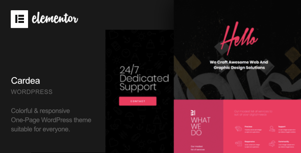 Cardea 1.0.0 – Portfolio One Page WordPress Theme