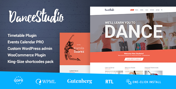 Dance Studio 1.0.0 – WordPress Theme for Dancing Schools & Clubs