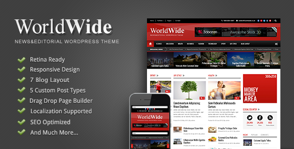 World Wide 1.0.0 – Responsive Magazine WordPress