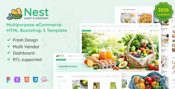 Nest 1.0.0 – Multipurpose eCommerce HTML Template + RTL + Dashboard