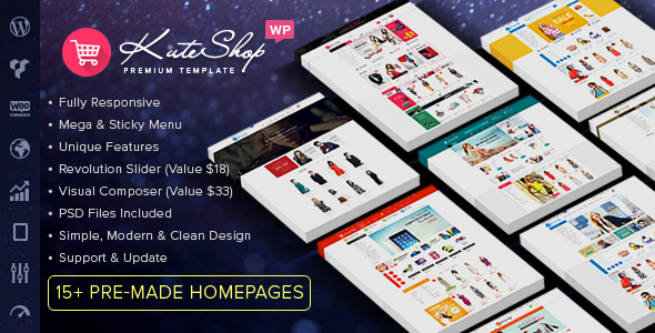 KuteShop – Fashion, Electronics & Marketplace Elementor WooCommerce Theme (RTL Supported) 1.0.0