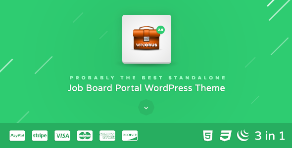 WPJobus 1.0.0 – Job Board and Resumes WordPress Theme