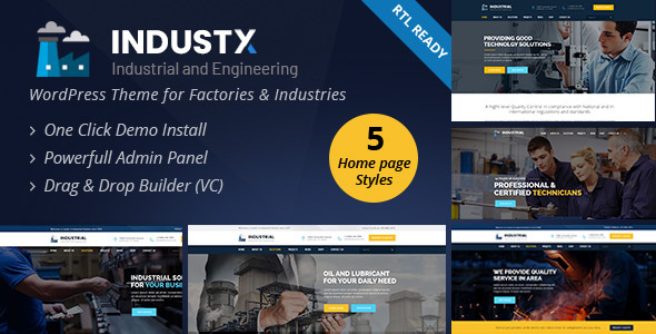 Industx 3.5 – Industry and Engineering WordPress Theme