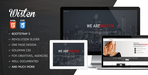 Wisten 5.6 – Creative One Page Template