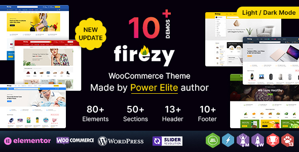 Firezy WP 1.0.0 – Elementor Multi-purpose WooCommerce Theme