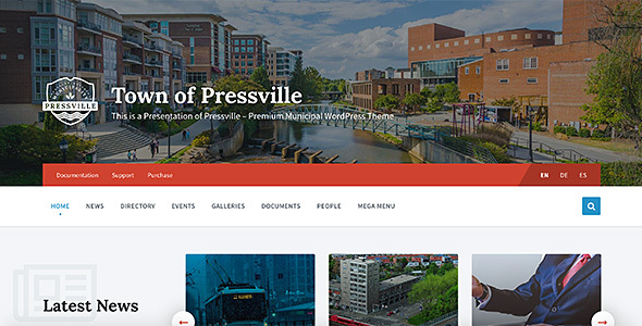 Pressville 2.6.19 – Municipal & City Government WordPress Theme