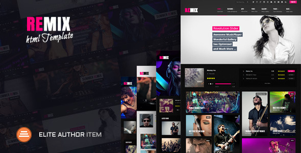 Remix 1.0.0 – HTML5 Music Template