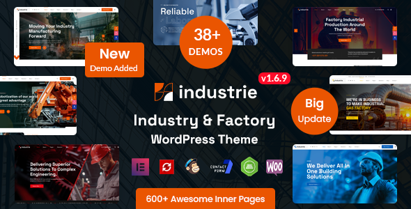 Industrie 1.5.0 – Factory & Industry WordPress Theme