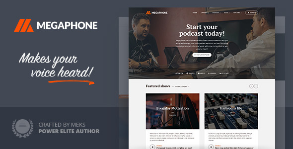 Megaphone 1.0.0 – Podcast WordPress Theme