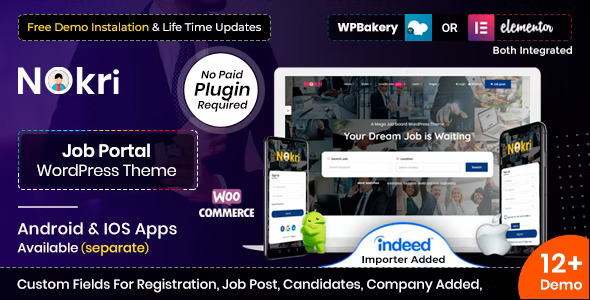 Nokri – Job Board WordPress Theme 6.4